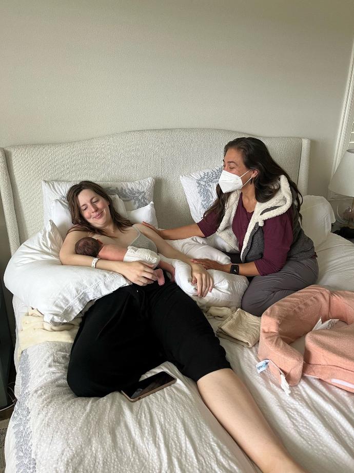 Lactation Support Girls in Bed